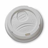 Drink-Thru Lid, Fits 8 oz Hot Cups, Plastic, White, 1,000/Carton (9538DX)
