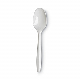 Plastic Cutlery, Mediumweight Spoon, White, 1,000/Carton (PTM21)