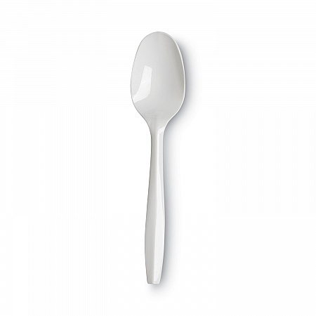 Plastic Cutlery, Mediumweight Spoon, White, 1,000/Carton (PTM21)