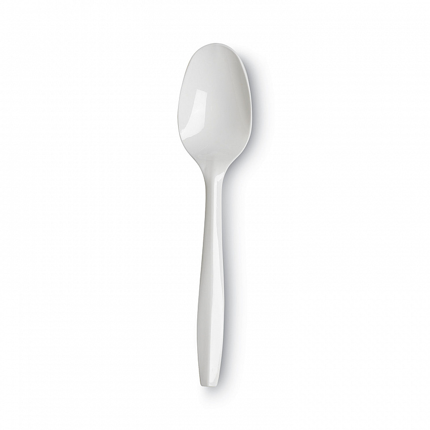 Plastic Cutlery, Mediumweight Spoon, White, 1,000/Carton (PTM21)