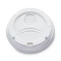 Dome Lid, Fits 10 oz to 16 oz PerfecTouch Hot Cups/12 oz to 20 oz WiseSize Hot Cups, Plastic, White, 500/Carton (9542500DXCT)