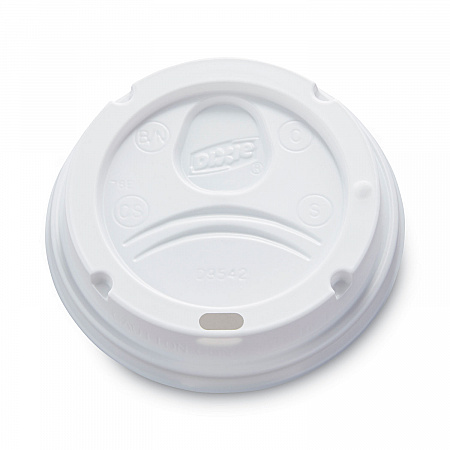 Dome Lid, Fits 10 oz to 16 oz PerfecTouch Hot Cups/12 oz to 20 oz WiseSize Hot Cups, Plastic, White, 500/Carton (9542500DXCT)