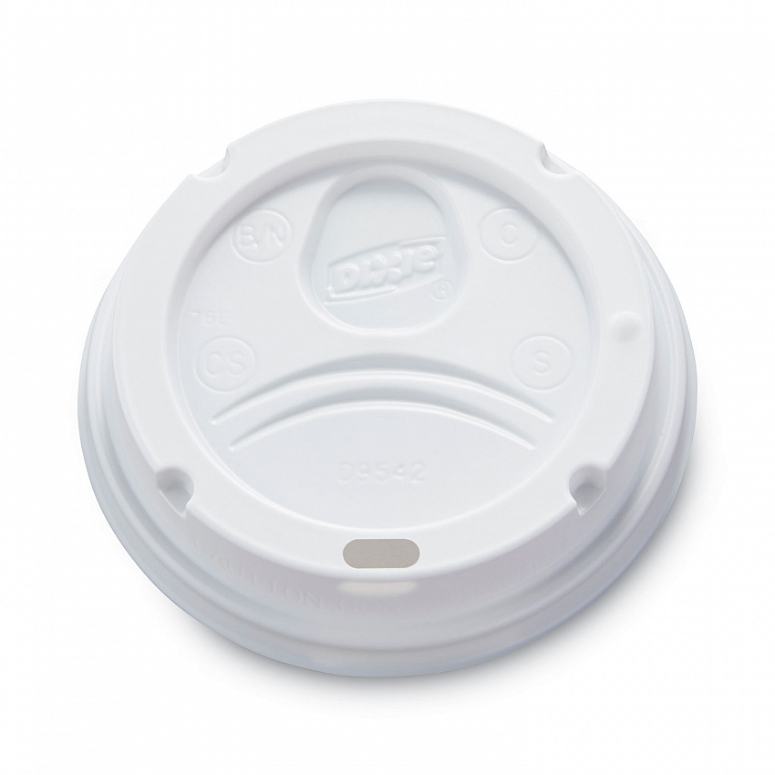 Dome Lid, Fits 10 oz to 16 oz PerfecTouch Hot Cups/12 oz to 20 oz WiseSize Hot Cups, Plastic, White, 500/Carton (9542500DXCT)