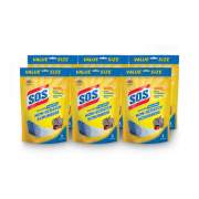 S.O.S. Non-Scratch Soap Scrubbers, Blue, 8/Pack, 6 Packs/Carton (10005)