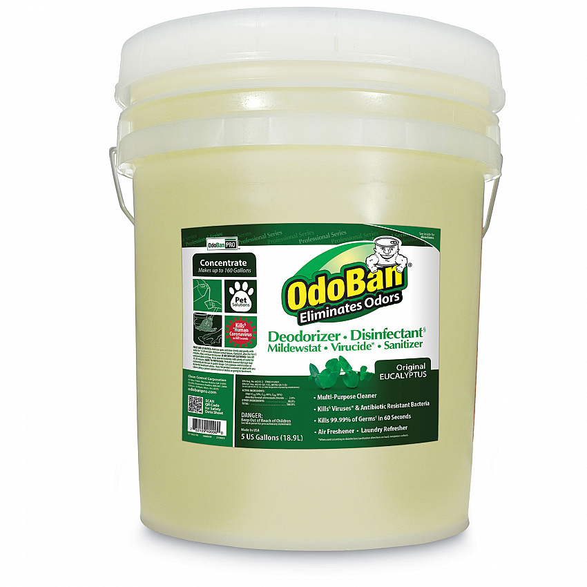 Concentrated Odor Eliminator and Disinfectant, Eucalyptus, 5 gal Pail (9110625G)