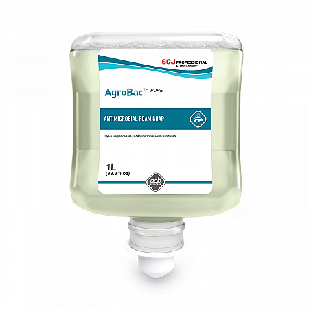 AgroBac Pure Foam Wash Manual Cartridge Refill, Unscented, 1 L, 6/Carton (AGB1L)