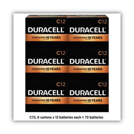 Duracell CopperTop Alkaline C Batteries, 72/Carton (MN1400)