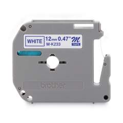 Brother P-Touch M Series Tape Cartridge for P-Touch Labelers, 0.47" x 26.2 ft, Blue on White (MK233)