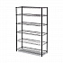 NSF Certified 6-Shelf Wire Shelving Kit, 48w x 18d x 72h, Black (SW664818BL)