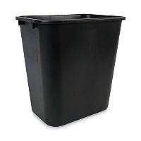 Soft-Sided Wastebasket, 28 qt, Plastic, Black (28QTWBBLA)