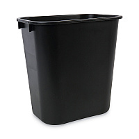 Soft-Sided Wastebasket, 14 qt, Plastic, Black (14QTWBBLA)