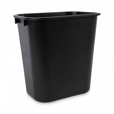 Soft-Sided Wastebasket, 14 qt, Plastic, Black (14QTWBBLA)