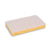 Boardwalk Scrubbing Sponge, Light Duty, 3.6 x 6.1, 0.7" Thick, Yellow/White, Individually Wrapped, 20/Carton (16320)