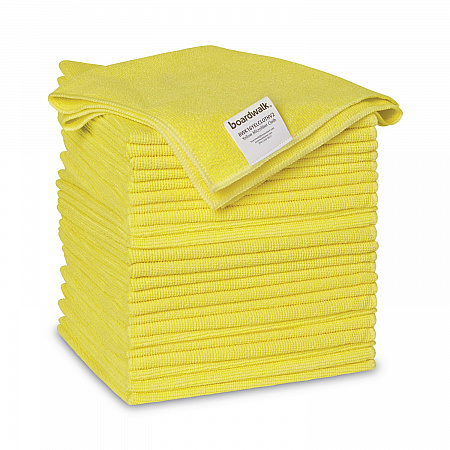 Microfiber Cleaning Cloths, 16 x 16, Yellow, 24/Pack (16YELCLOTHV2)