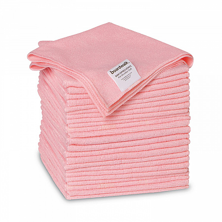 Microfiber Cleaning Cloths, 16 x 16, Pink, 24/Pack (16PINCLOTHV2)