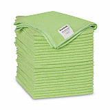 Microfiber Cleaning Cloths, 16 x 16, Green, 24/Pack (16GRECLOTHV2)