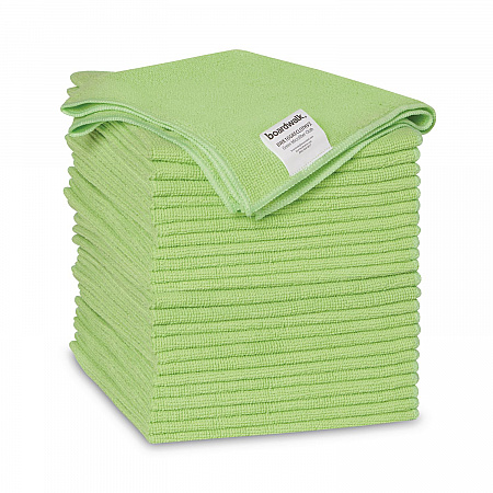 Microfiber Cleaning Cloths, 16 x 16, Green, 24/Pack (16GRECLOTHV2)