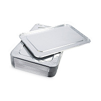 Aluminum Steam Table Pan Lids, Fits Full-Size Deep Pan, 380 Gauge, 0.63" Deep, 12.88 x 20.81, 50/Carton (LIDSTEAMFL)