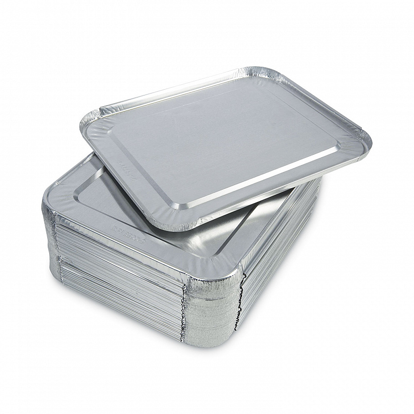 Aluminum Steam Table Pan Lids, Fits Half-Size Deep Pan, 290 Gauge, 0.63" Deep, 10.5 x 12.81, 100/Carton (LIDSTEAMHF)