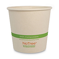 No Tree Paper Bowls, 24 oz, 4.4" Diameter x 4.5" h, Natural, Sugarcane, 500/Carton (BOSU24)