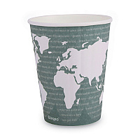 World Art Renewable and Compostable Insulated Hot Cups, 12 oz, Paper, Brown/White, 40/Pack, 15 Packs/Carton (EPBNHC12WD)