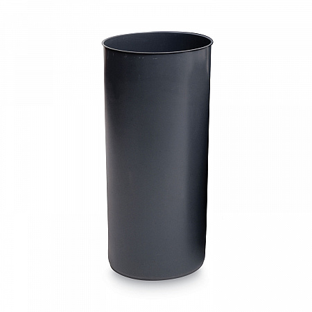 Rigid Liner with Rim, 25 gal, Plastic, Gray (355200GYCT)
