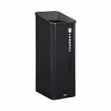 Sustain Decorative Refuse with Recycling Lid, 15 gal, Metal/Plastic, Black (2078967)