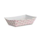 Boardwalk Paper Food Baskets, 0.25 lb Capacity, 2.69 x 1.05 x 4, Red/White, 1,000/Carton (30LAG025)