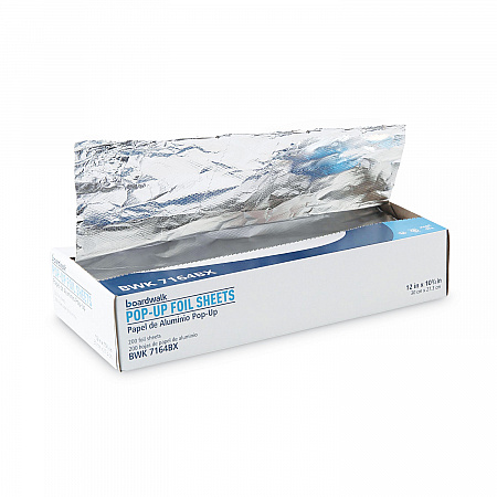 Standard Aluminum Foil Pop-Up Sheets, 63 Gauge, 12 x 10.75, 200/Box, 12 Boxes/Carton (7164)
