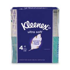 Kleenex Ultra Soft Facial Tissue, 3-Ply, White, 8.75 x 4.5, 65 Sheets/Box, 4 Boxes/Pack, 12 Packs/Carton (50173CT)