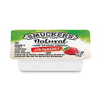 Smuckers 1/2 Ounce Natural Jam, Strawberry, 0.5 oz Container, 200/Carton (8201)
