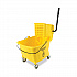 Pro-Pac Side-Squeeze Wringer/Bucket Combo, 35 qt, Yellow/Silver (2635COMBOYEL)