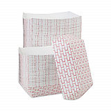 Paper Food Baskets, 5 lb Capacity, Red/White, 500/Carton (30LAG500)