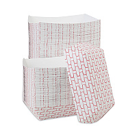 Paper Food Baskets, 5 lb Capacity, Red/White, 500/Carton (30LAG500)