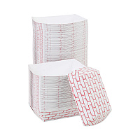 Paper Food Baskets, 2 lb Capacity, Red/White, 1,000/Carton (30LAG200)