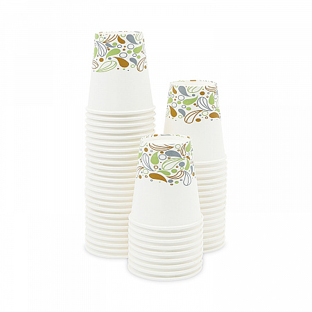 Deerfield Printed Paper Hot Cups, 10 oz, 50/Sleeve, 20 Sleeves/Carton (DEER10HCUP)