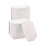 Paper Food Baskets, 2.5 lb Capacity, Red/White, 500/Carton (30LAG250)