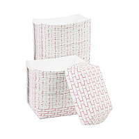 Paper Food Baskets, 2.5 lb Capacity, Red/White, 500/Carton (30LAG250)