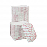 Paper Food Baskets, 3 lb Capacity, Red/White, 500/Carton (30LAG300)