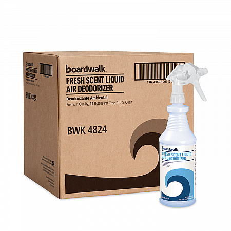 Fresh Scent RTU Liquid Air Deodorizer, 32 oz Spray Bottle, 12/Carton (4824)
