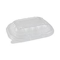 EarthChoice Entree2Go Takeout Container Vented Lid, 5.7 x 4.3 x 2.6, Clear, Plastic, 600/Carton (YCNV6X4PPDL)