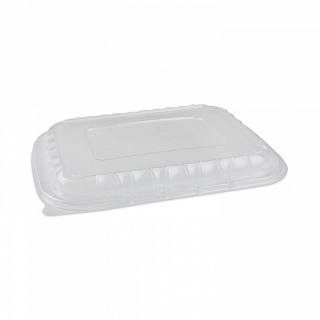 EarthChoice Entree2Go Takeout Container Vented Lid, 11.8 x 8.8 x 1, Clear, Plastic, 200/Carton (YCNV12X9PPDL)