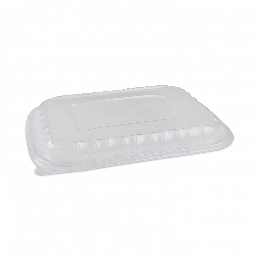 EarthChoice Entree2Go Takeout Container Vented Lid, 11.8 x 8.8 x 1, Clear, Plastic, 200/Carton (YCNV12X9PPDL)