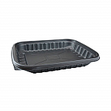 EarthChoice Entree2Go Takeout Container, 48 oz, 11.8 x 8.8 x 1.61, Black, Plastic, 200/Carton (YCNB12X94800)