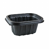 EarthChoice Entree2Go Takeout Container, 12 oz, 5.7 x 4.3 x 2.6, Black, Plastic, 600/Carton (YCNB6X412000)