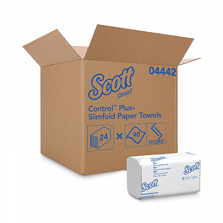 Slimfold Towels, 1-Ply, 7.5 x 11.6, White, 90/Pack, 24 Packs/Carton (04442)