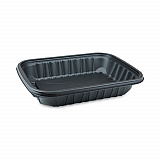 EarthChoice Entree2Go Takeout Container, 64 oz, 11.8 x 8.8 x 2.1, Black, Plastic, 200/Carton (YCNB12X96400)