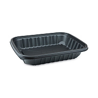 EarthChoice Entree2Go Takeout Container, 64 oz, 11.8 x 8.8 x 2.1, Black, Plastic, 200/Carton (YCNB12X96400)