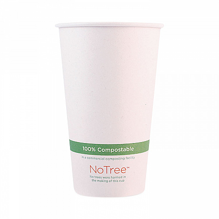 NoTree Paper Hot Cups, 16 oz, Natural, 1,000/Carton (CUSU16)