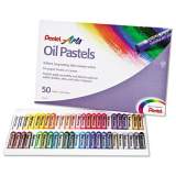 Pentel Oil Pastel Set With Carrying Case, 45 Assorted Colors, 0.38' dia x 2.38", 50/Pack (PHN50)